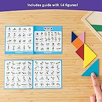Vista 5 de BONNYCO Tangram Puzzle Paquete de Madera de 30 Recuerdos de Fiesta para Niños. Rellenos de Bolsas de Dulces para Niños de 3-5, 4-8, Regalos