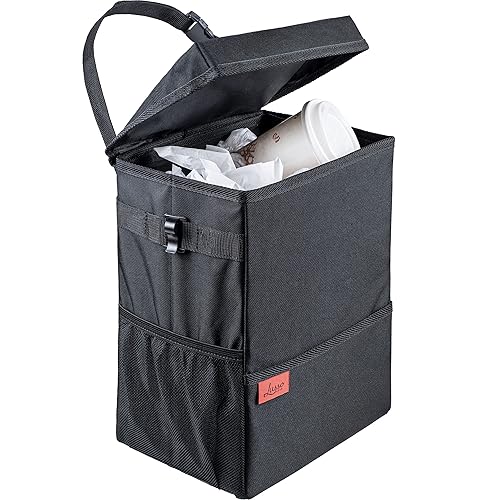 Lusso Gear Cubo de basura XL de 3,5 galones, a prueba de fugas y extraíble, lados y parte inferior reforzados, no se derrumban, abulta o cae, tapa