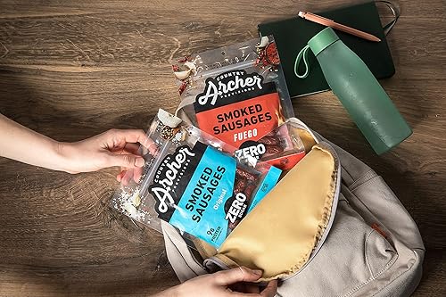 Miniatura 5 de Country Archer Salchichas ahumadas  Enlaces de salchicha sin azúcar, palitos de salchicha ahumada con carne de res alimentada con pasto y cerdo sin