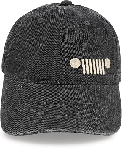 Miniatura 1 de Jeep Rejilla Logo Ropa Lavado Sombrero Negro