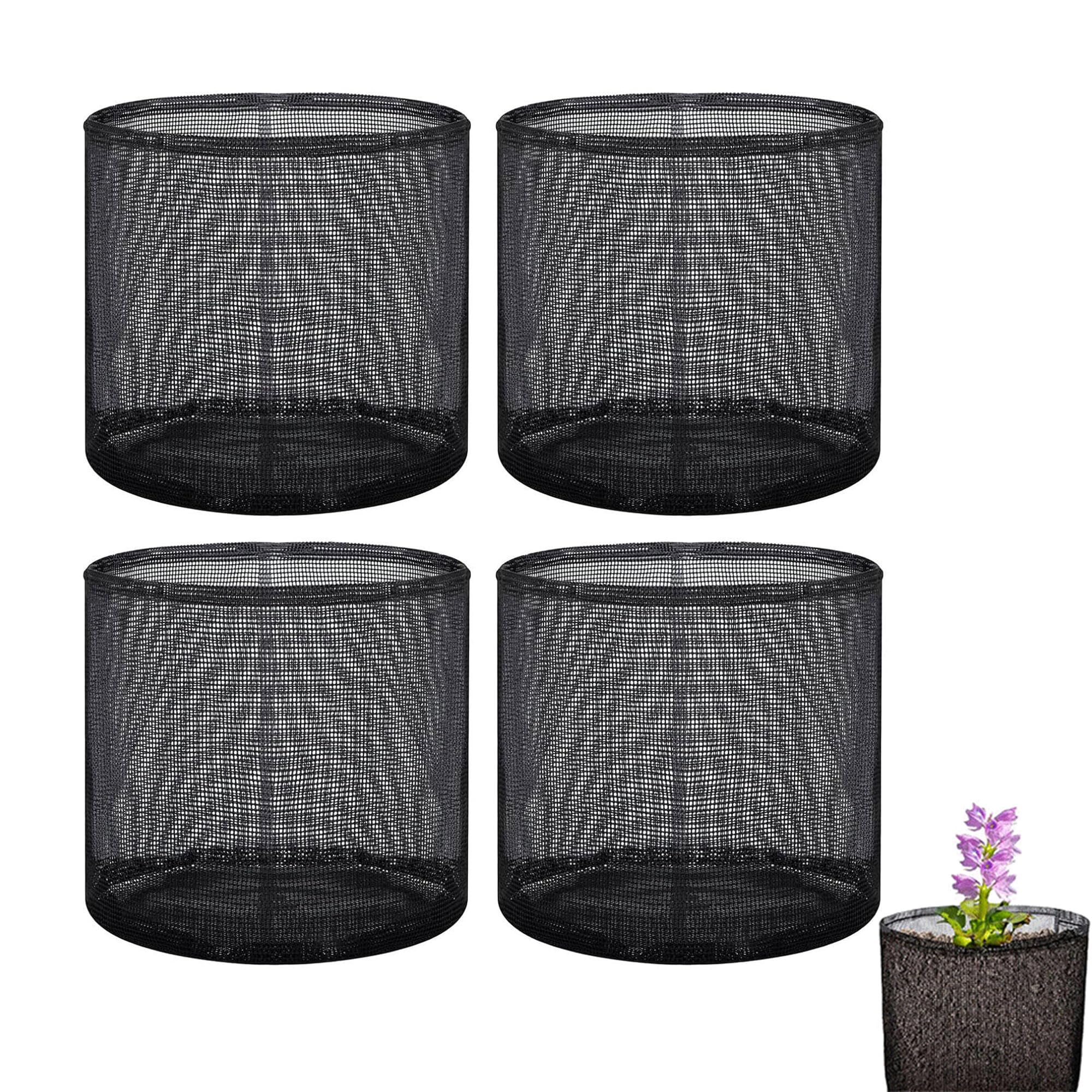 Hayaww Pond Basket Water Planting Bags Breathable Mesh Flower Pot Baskets Breathable Fabric Pond Floating Basket Aquatic Plants for Garden Pond Grow Baskets (A)