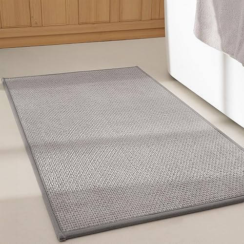 Miniatura 17 de GRANNY SAYS Alfombras de Baño Blancas, Tapetes de Baño Absorbentes para Baño, 24" x 16", Tapete de Baño de Felpilla Suave, Alfombras de Baño