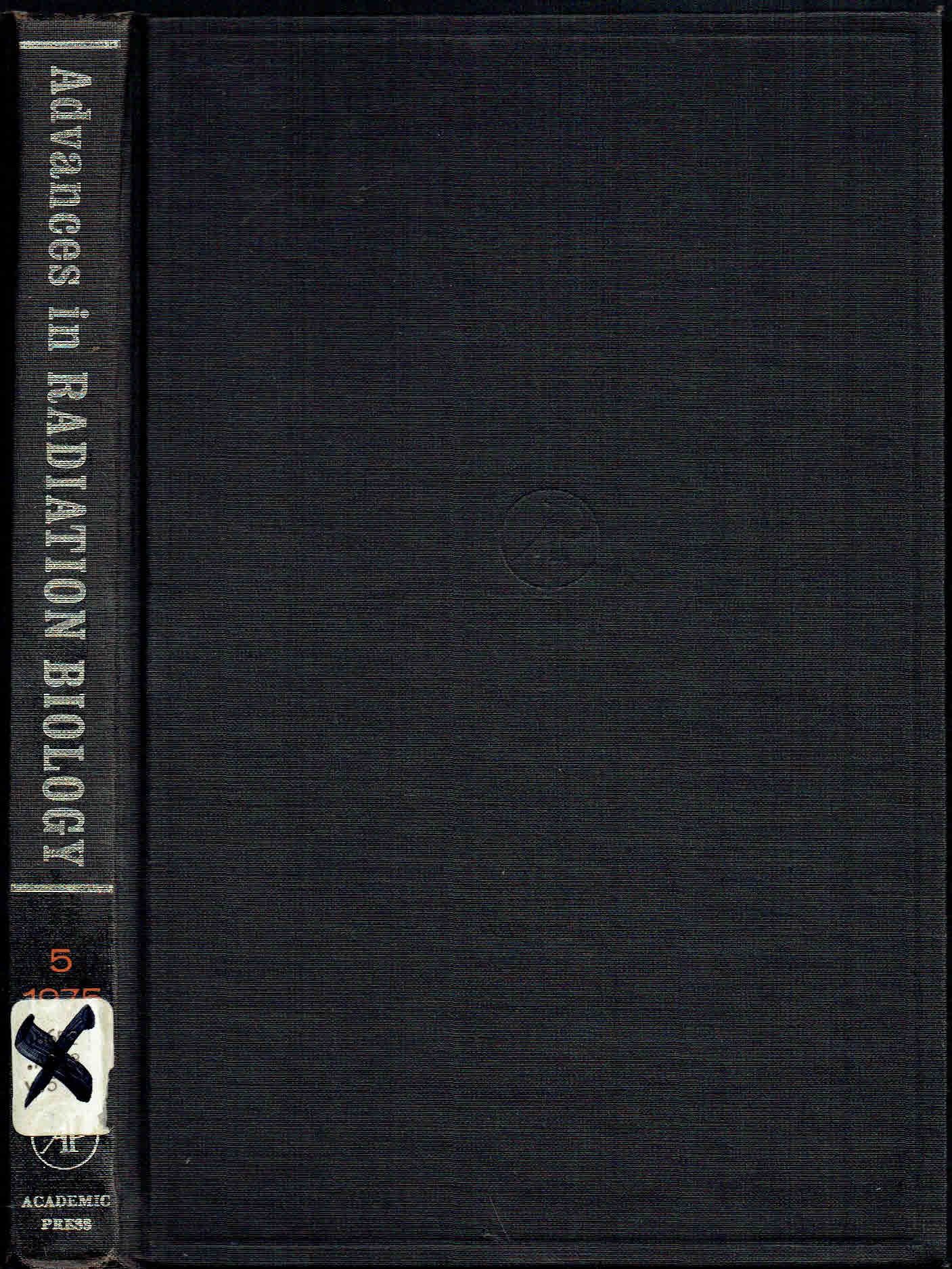 Buy Advances in Radiation Biology: v. 5 — BookShops.in