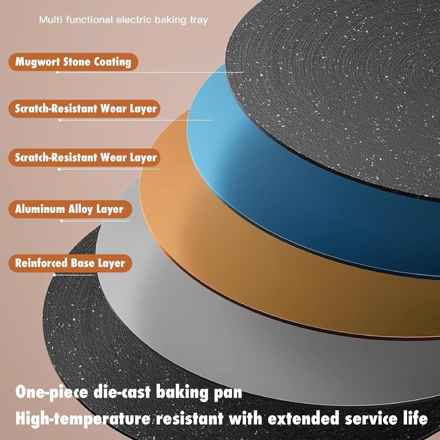 Large-Capacity Thickened Electric Griddle Multi-Function Non-Stick Pan Features a diatomite coating Ideal for grilling meat and frying dishes Perfect for daily cooking and family gatherings