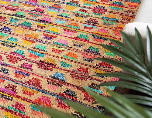 Miniatura 6 de Unique Loom Chindi Trellis Collection Southwestern, geométrico, moderno, colores brillantes (5 pies x 8 pies, rectangular, multicolor y beige)