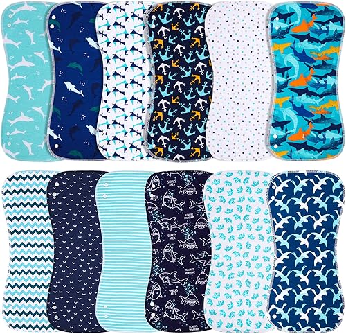 Paños para eructos y baberos para bebé, diseño 2 en 1, tamaño grande, 3 capas gruesas, 100% algodón, súper absorbente y suave, juego de trapos para