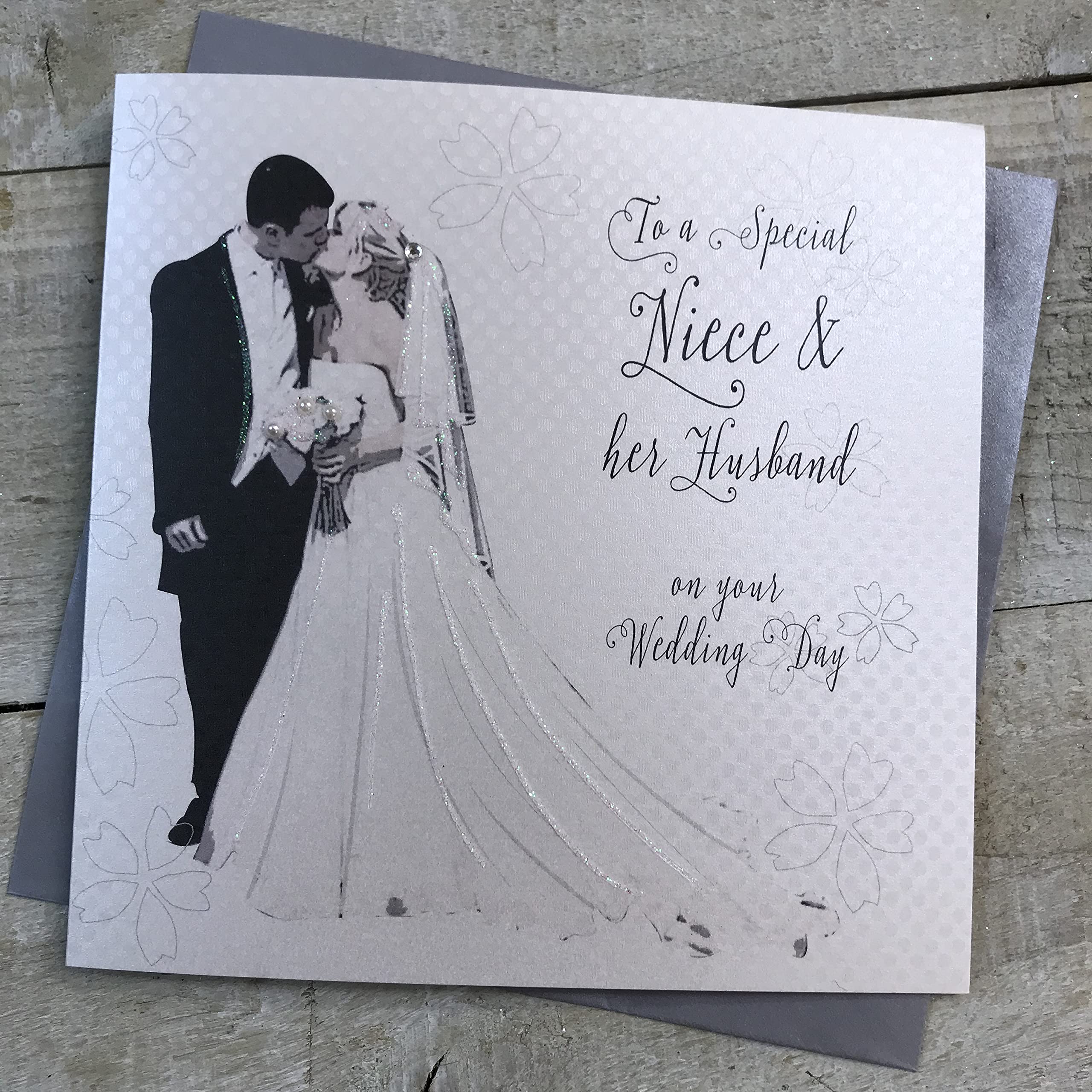 To a Special Niece & her Husband on your Wedding Day Card Bride & Groom Handmade