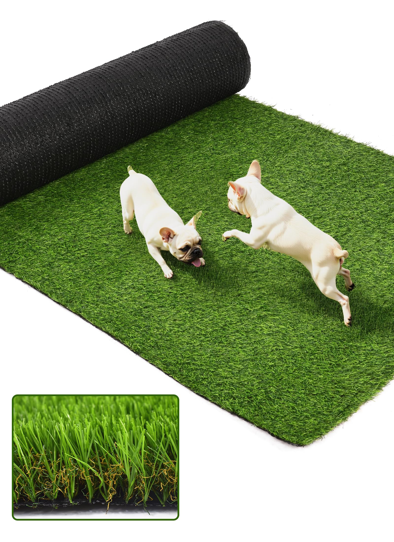Tapis de gazon artificiel drainant pelouse synthetique 1x10m durable
