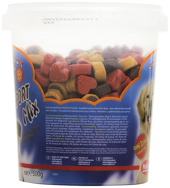 Foto 3 de 6 de Nobby StarSNACK Sport Mix, Masticables para Perros, 1 Unidad (1 Lata de 500 g)