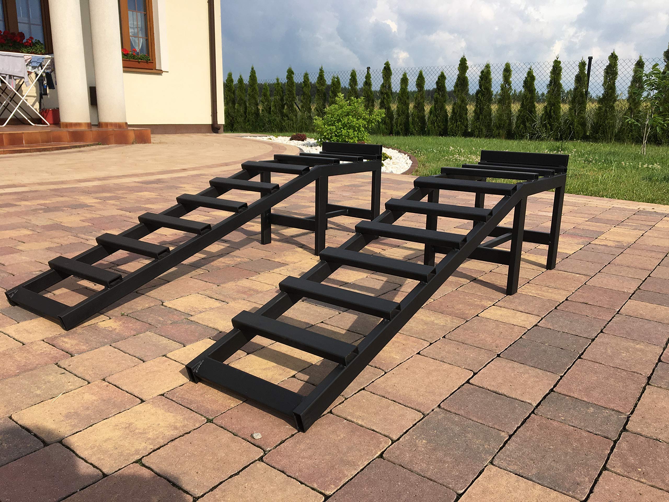 Paire de rampes pour Voiture 4000 kg, 330mm de Hauteur, 280mm de Largeur, Entretien pour Voiture, 4x4, Fourgon