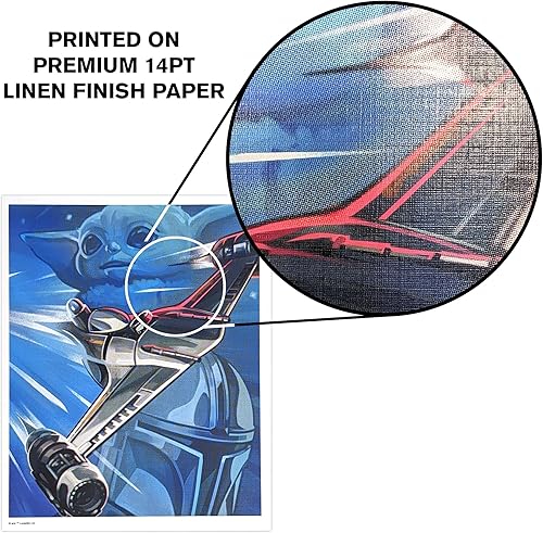 Miniatura 2 de Star Wars The Mandalorian - Pósters de arte de pared de Huckleberry Grogu N-1 Starfighter sin marco (8 x 10 pulgadas, 3 unidades)