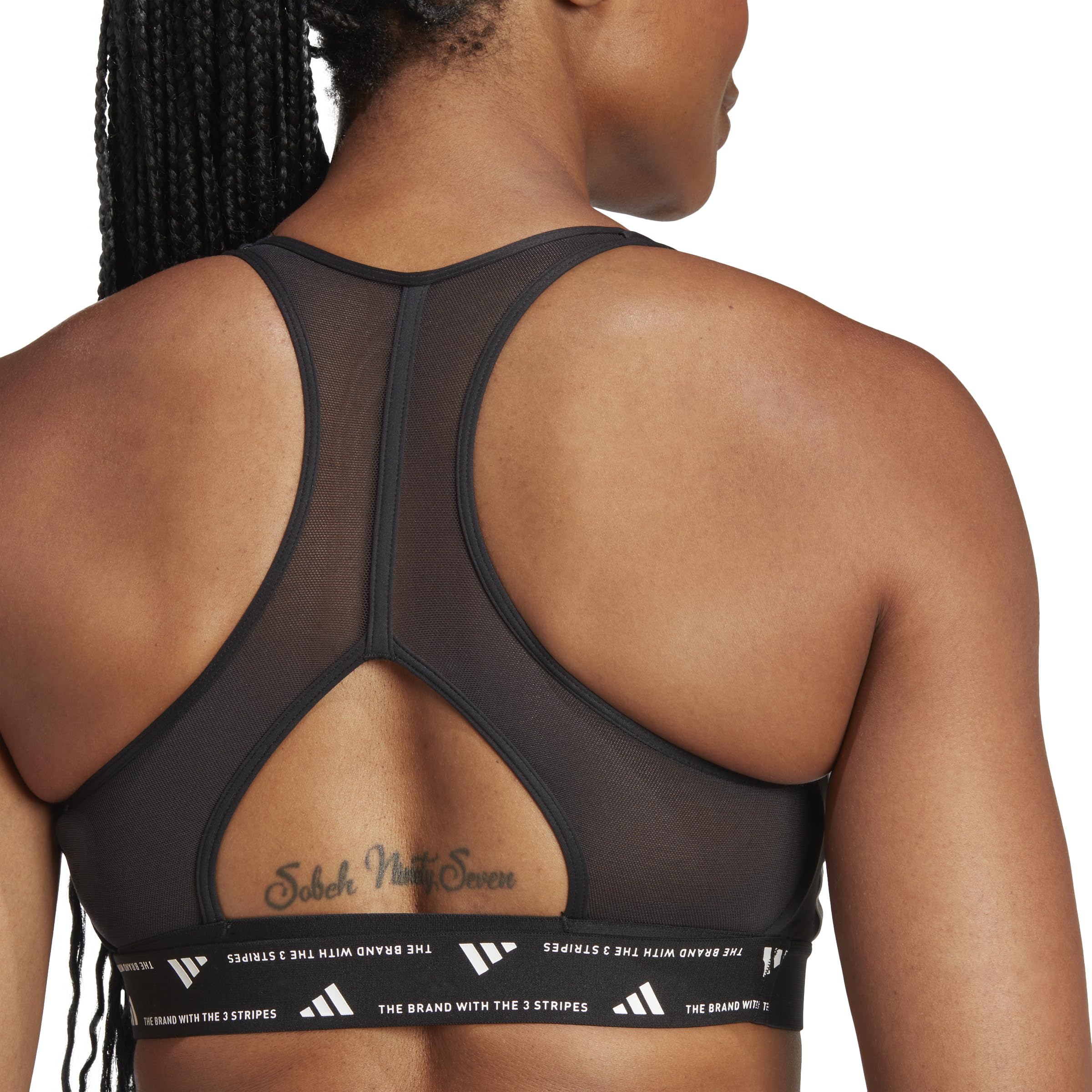 Adidas Powerreact Training Medium-Support 3-Stripes Bra Reggiseno Sportivo Donna (Pacco da 1)