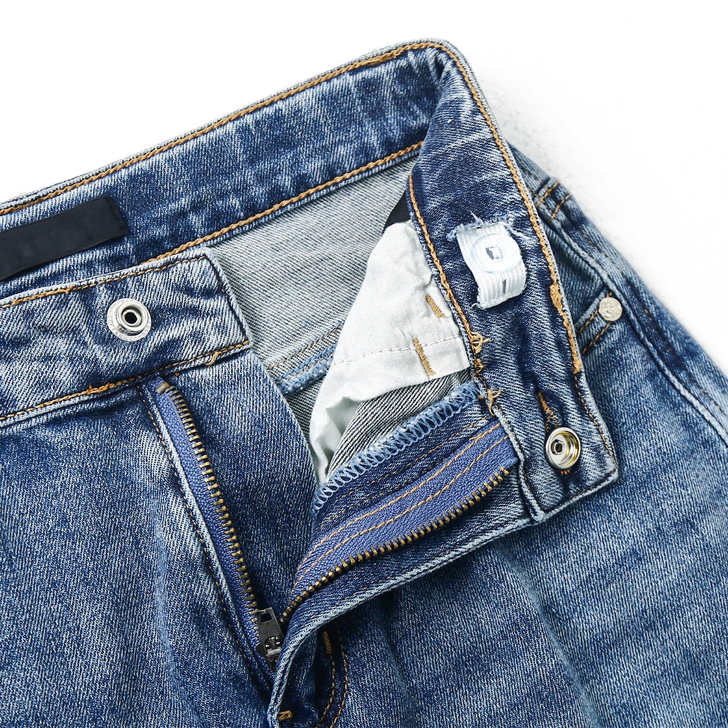 KIDSCOOL SPACE Jeans cargo da ragazza, gamba larga, elasticizzati, in denim, con 6 tasche reali