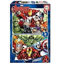 Educa – Puzzle Avengers | 2×48 pezzi Puzzle Set | Marvel Supereroi, Avengers Bambini | dai 4 anni (15932)
