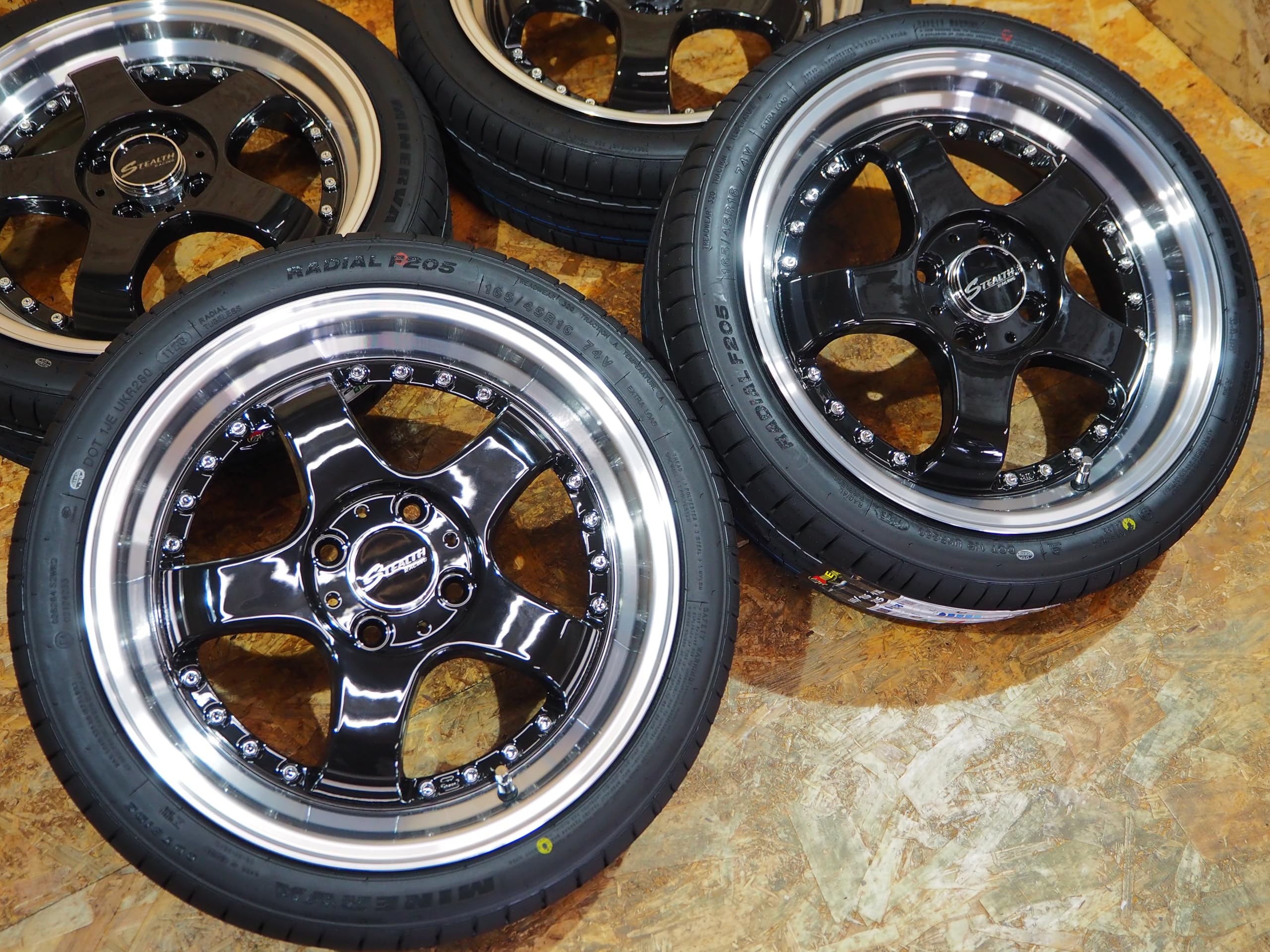 Amazon | 165/45R16 5.5J+43 4H100 タイヤホイールセット 1台分 