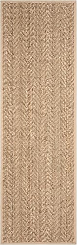 Miniatura 340 de Safavieh Colección de fibra natural NF115P - Alfombra (fibra natural), color gris, Fibras naturales beige, (Natural/Beige),Natural/Negro,Natural