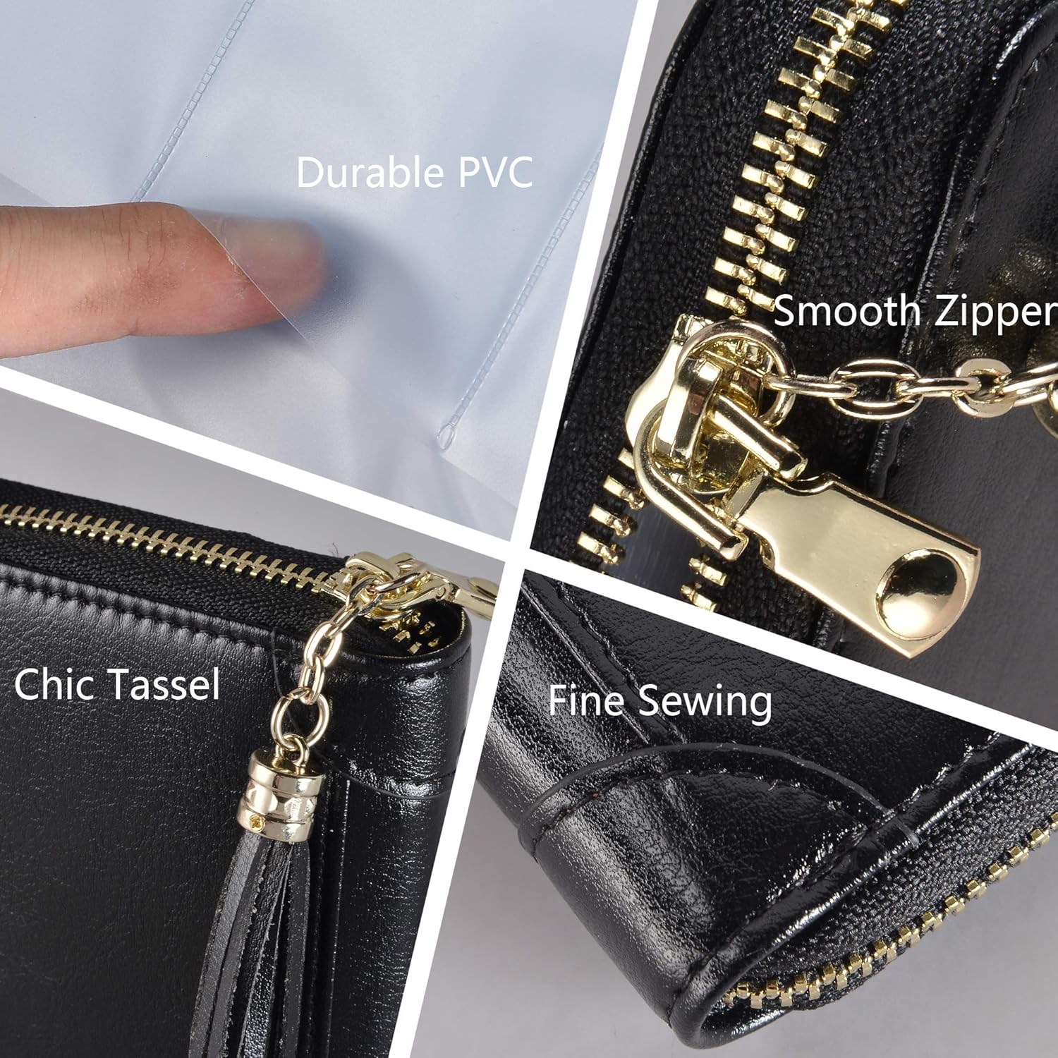 Womens Credit Card Holder Wallet RFID Leather Small ID Card Case - Image 6