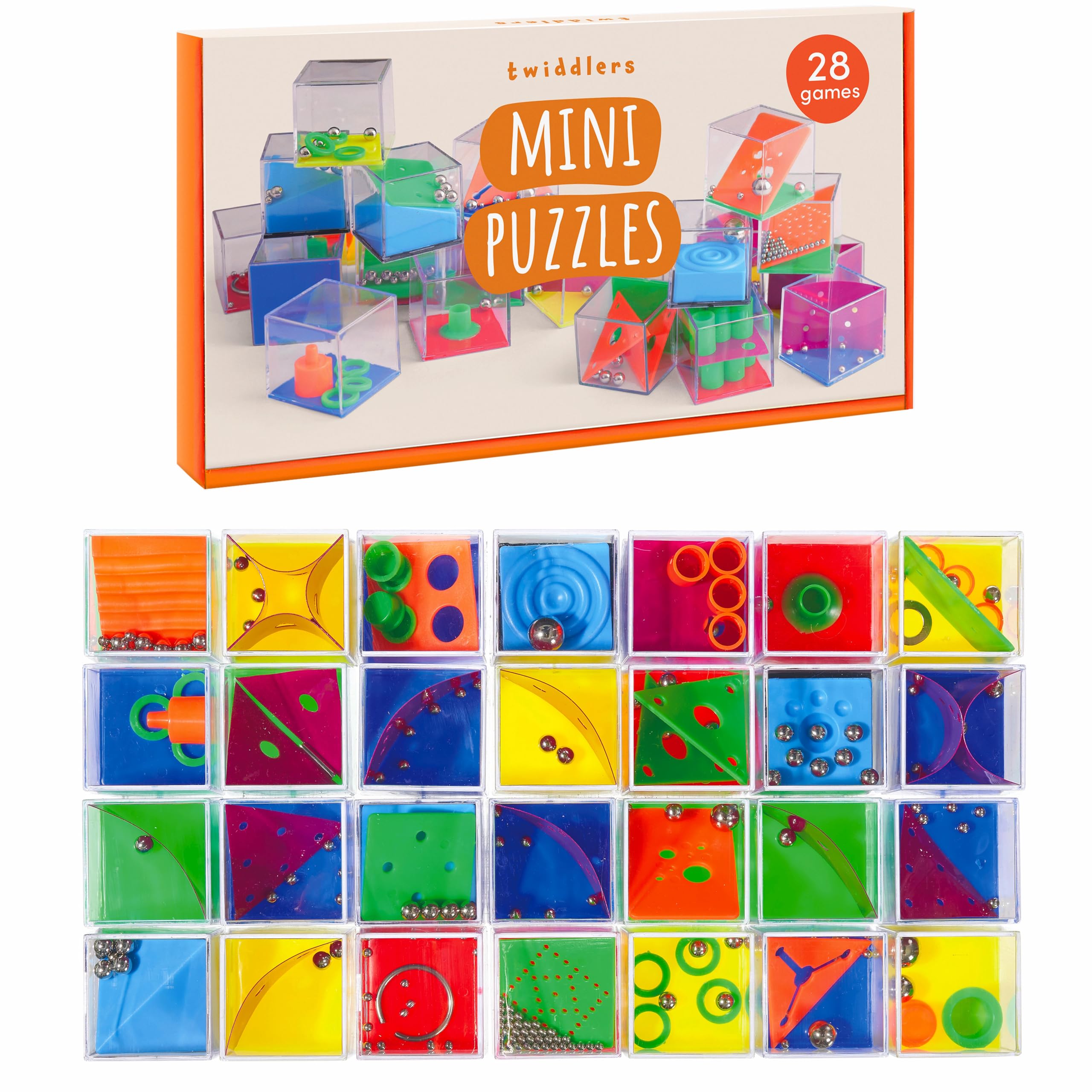 THE TWIDDLERS - 28 Mini Juegos de Rompecabezas Puzzle Juegos Habilidad con Diferentes Niveles, Juego Educativo para Desarrollar Habilidades Motrices, Regalitos Cumpleaños Invitados Niños