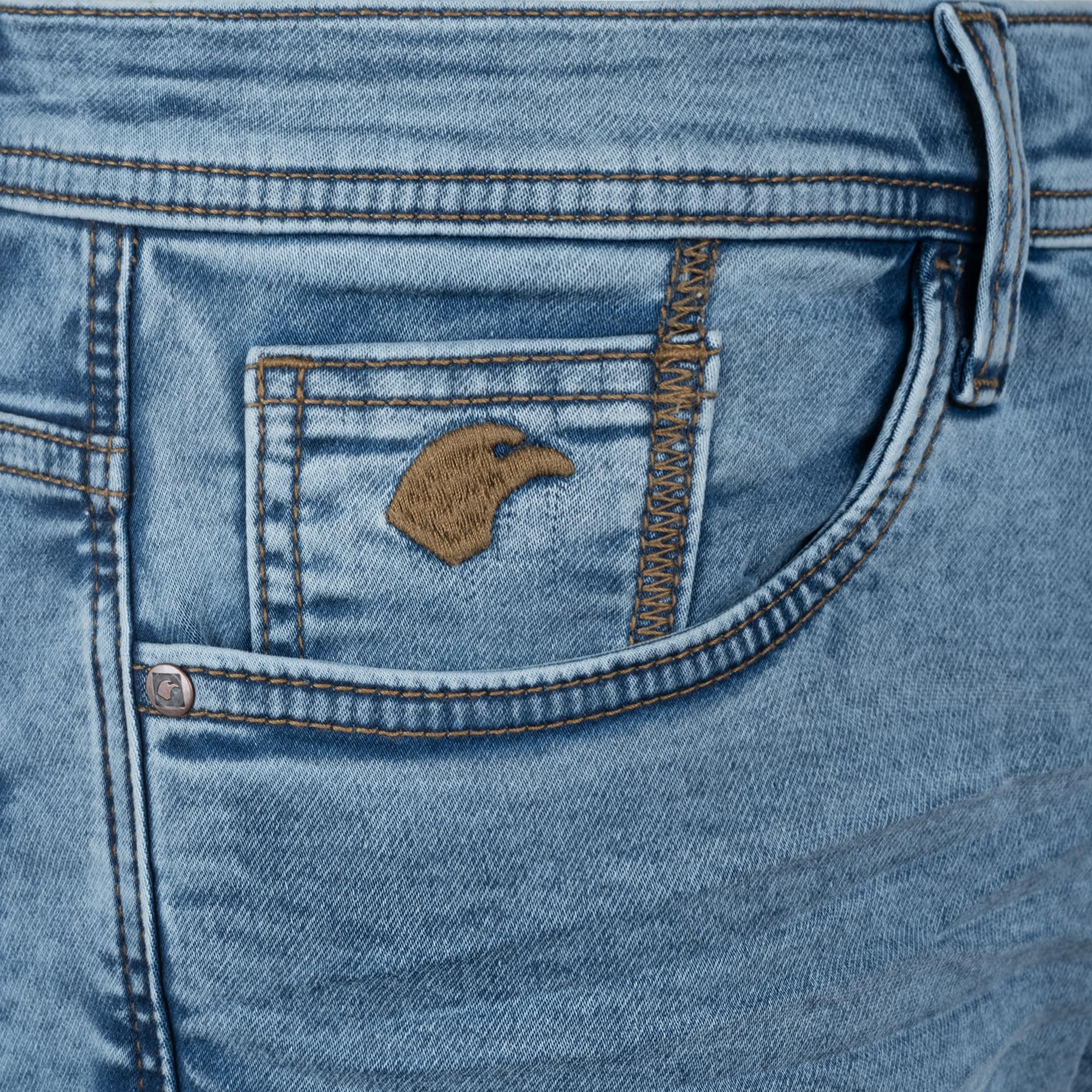 Mads Klassische Herren Jeansshorts - Comfort Fit mit Rollkanten Denim Casual Jeans Shorts
