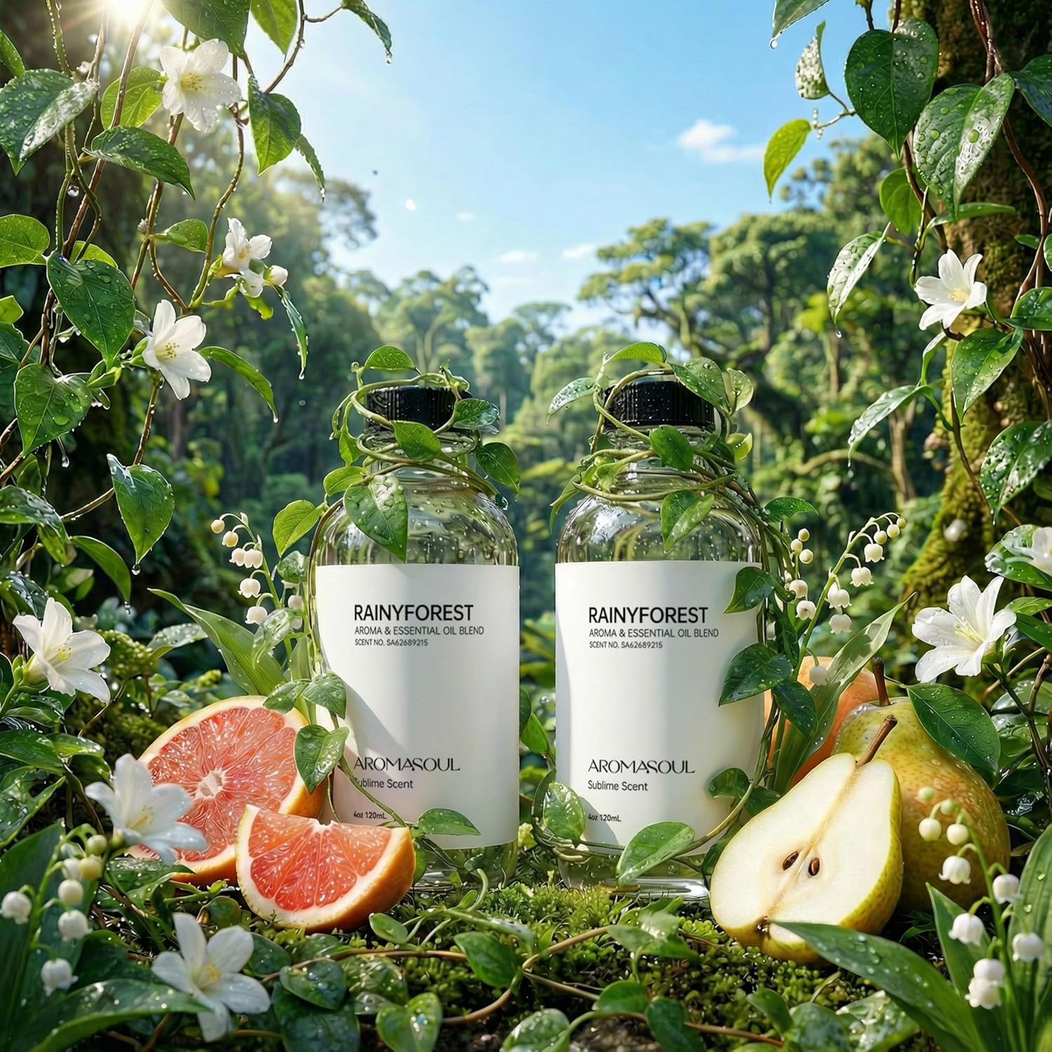 Hotel Diffuser Oil RainyForest Scent - Premium Fragrance Oil for Ultrasonic and Waterless Diffuser - 120 mL, 4 fl oz