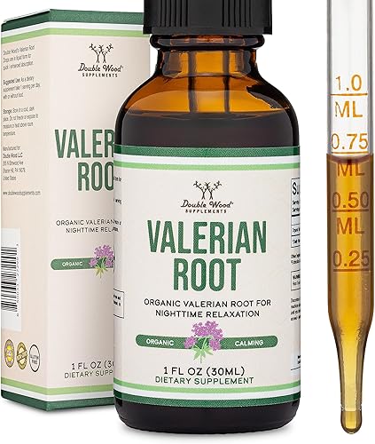 Gotas de raíz de valeriana para dormir, extracto de tintura de raíz de valeriana orgánica de 168 mg - 1 onza líquida, 30 porciones (mejor absorción