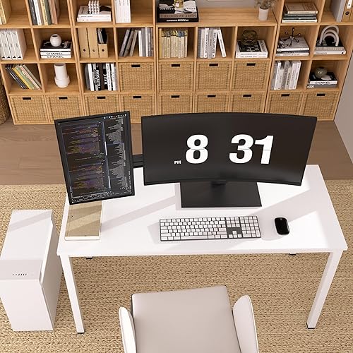 Miniatura 7 de Escritorio para computadora para espacio pequeño, moderno y simple, escritorio para computadora portátil, escritorio de estudio para oficina en