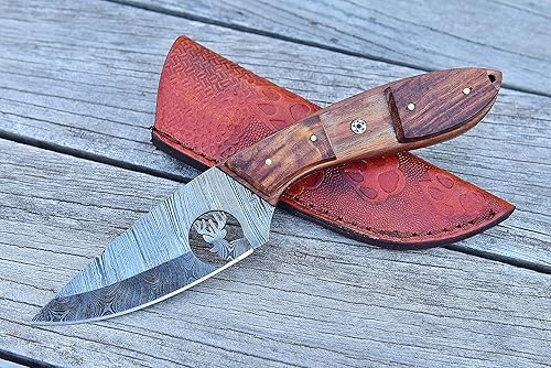 Miniatura 3 de Cuchillo de caza de Damasco  Cuchillo hecho a mano, cuchillo de hoja fija forjado a mano, cuchillo de camping y cuchillos de caza  Cuchillos de