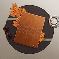 Vista 2 de auaua Funda para iPad Pro de 11 pulgadas (4ª, 3ª, 2ª y 1ª generación) con soporte para lápices, apagado y encendido automático, piel sintética Marrón
