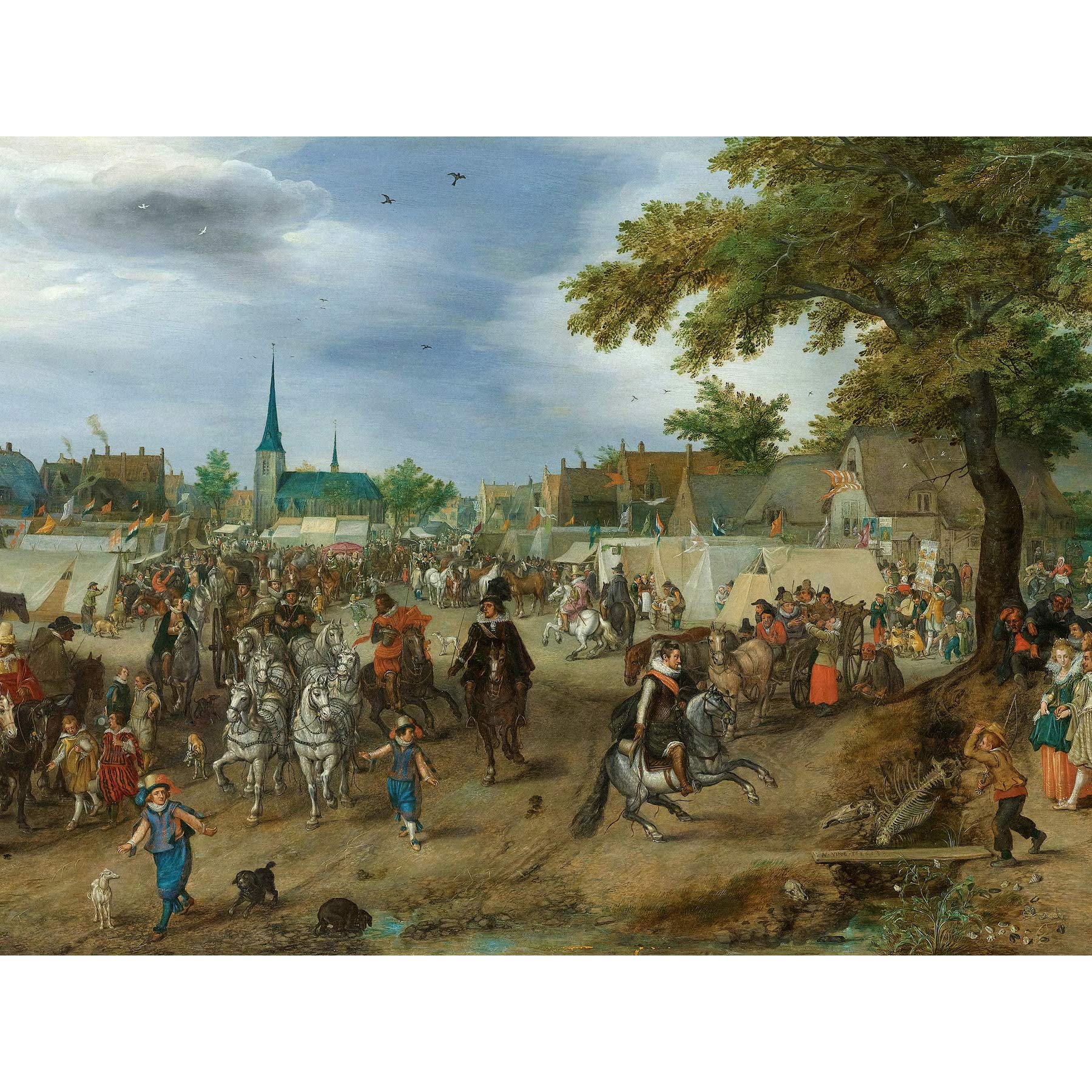 Artery8 Venne Princes Maurice Valkenburg Horse Fair Premium Wall Art Canvas Print 18X24 Inch