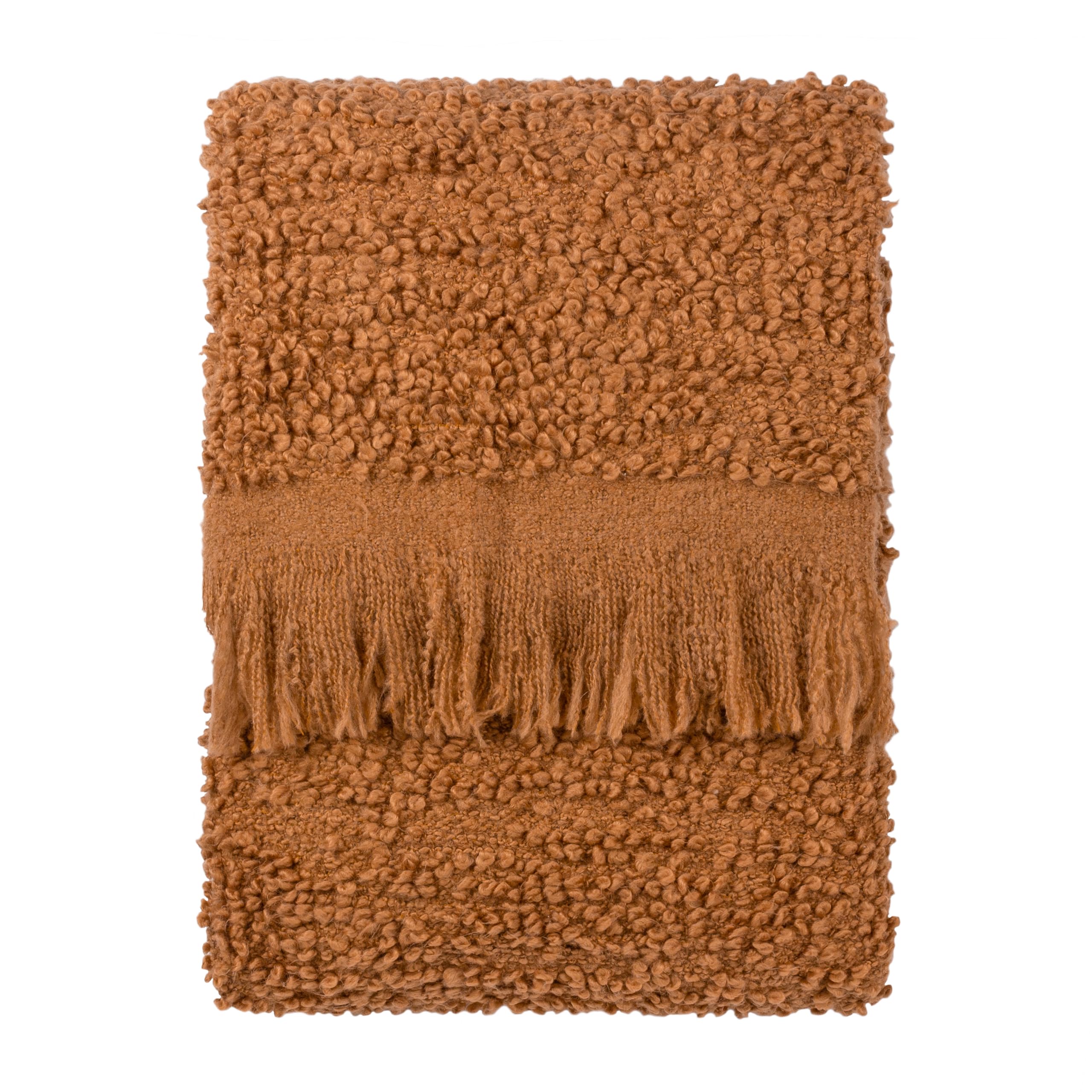 Yard Ulsmere Boucle Fringed Throw from B&Q