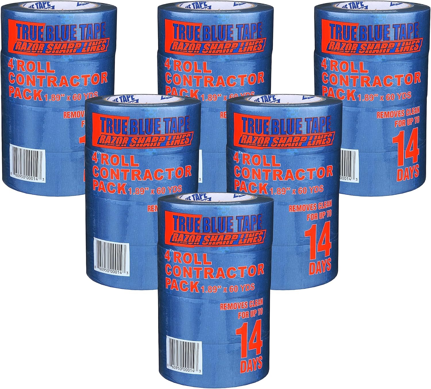 True Blue Premium Blue Professional Painter’s Masking Tape – Indoor and Outdoor Use – Commercial Grade - Available in 2 Widths – Works on a Variety of Surfaces (2 Inch, 24-Pack)