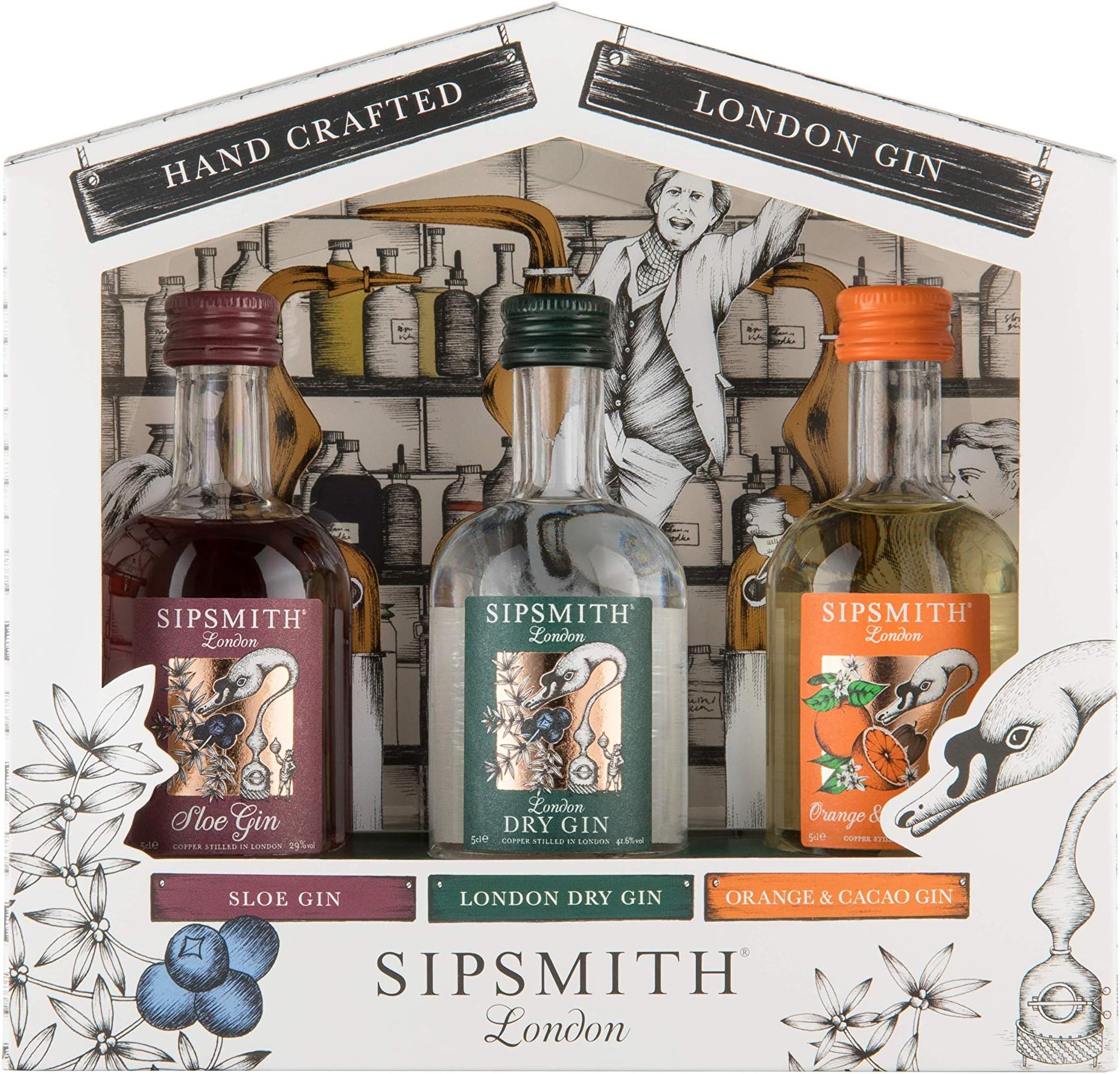 Sipsmith Distillery Gift Pack, 3 x 5 cl