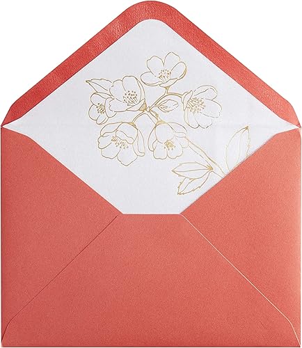 Miniatura 6 de NIQUEA.D Tarjeta en blanco personalizada, ramas de membrillo de vellum (NBL-0009)