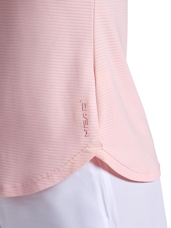 HEAD Women’s Shadow Stripe Crewneck T-Shirt, Slim Fit, Stretch Lightweight Material, Crystal Rose, Medium by HEAD - Used condition - Image 5
