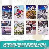 Vista 5 de Tech Deck, Competition Legends Paquete de 8 Fingerboards con Tarjetas Coleccionables, Olympic Games Paris 2024, Mini Patinetas Personalizables