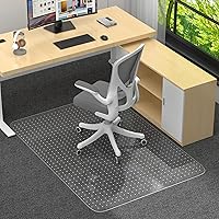 Vista 1 de Tapete para silla de oficina para alfombra de pelo bajo con labio, 36 x 48 pulgadas, protector de piso de plástico transparente resistente