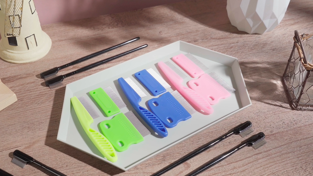 5 Pieces Dog Eye Combs Tear Stain Remover Combs Pet Grooming Comb for Small Dogs Gently Removing Eye Mucus and Crust (Pink, Black) - image 8