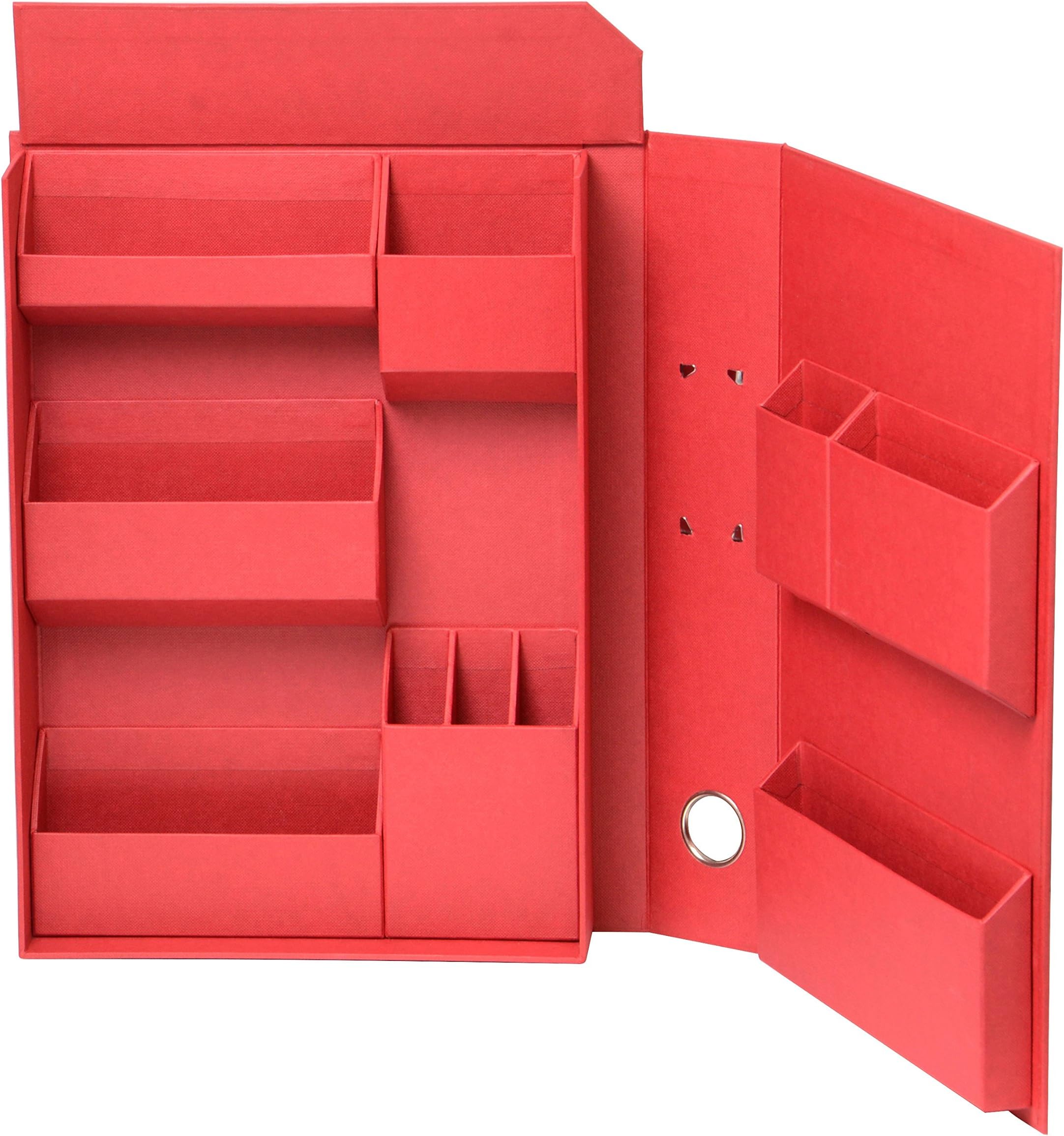 Nakabayashi LST-FA4WR Lifestyle Tool, Accessory Storage, Storage Box, A4, Wine Red
