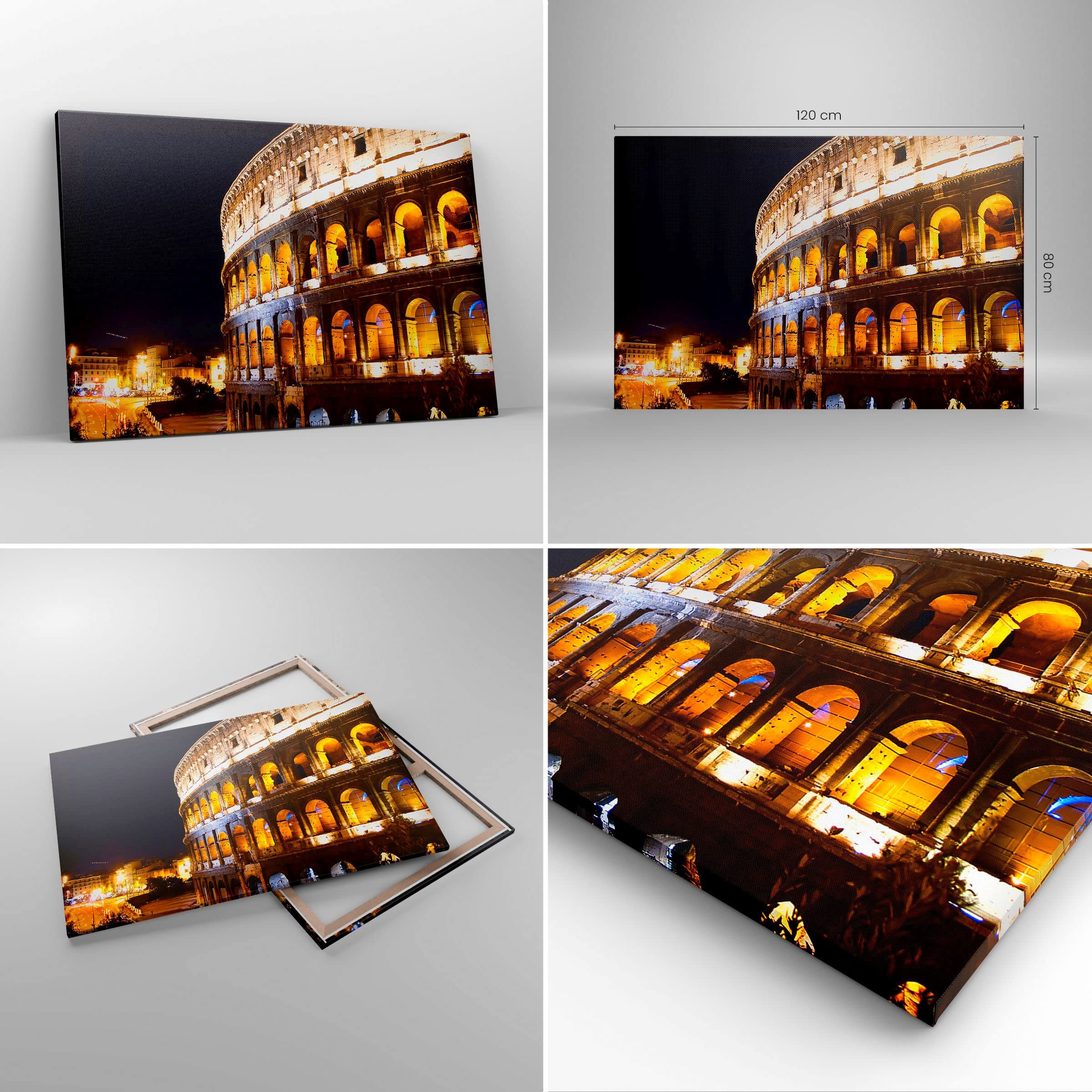 Tableau Toile Basilique Rome - Décoration Murale Moderne 120x80cm | Impression HD Horizontale Pour Salon