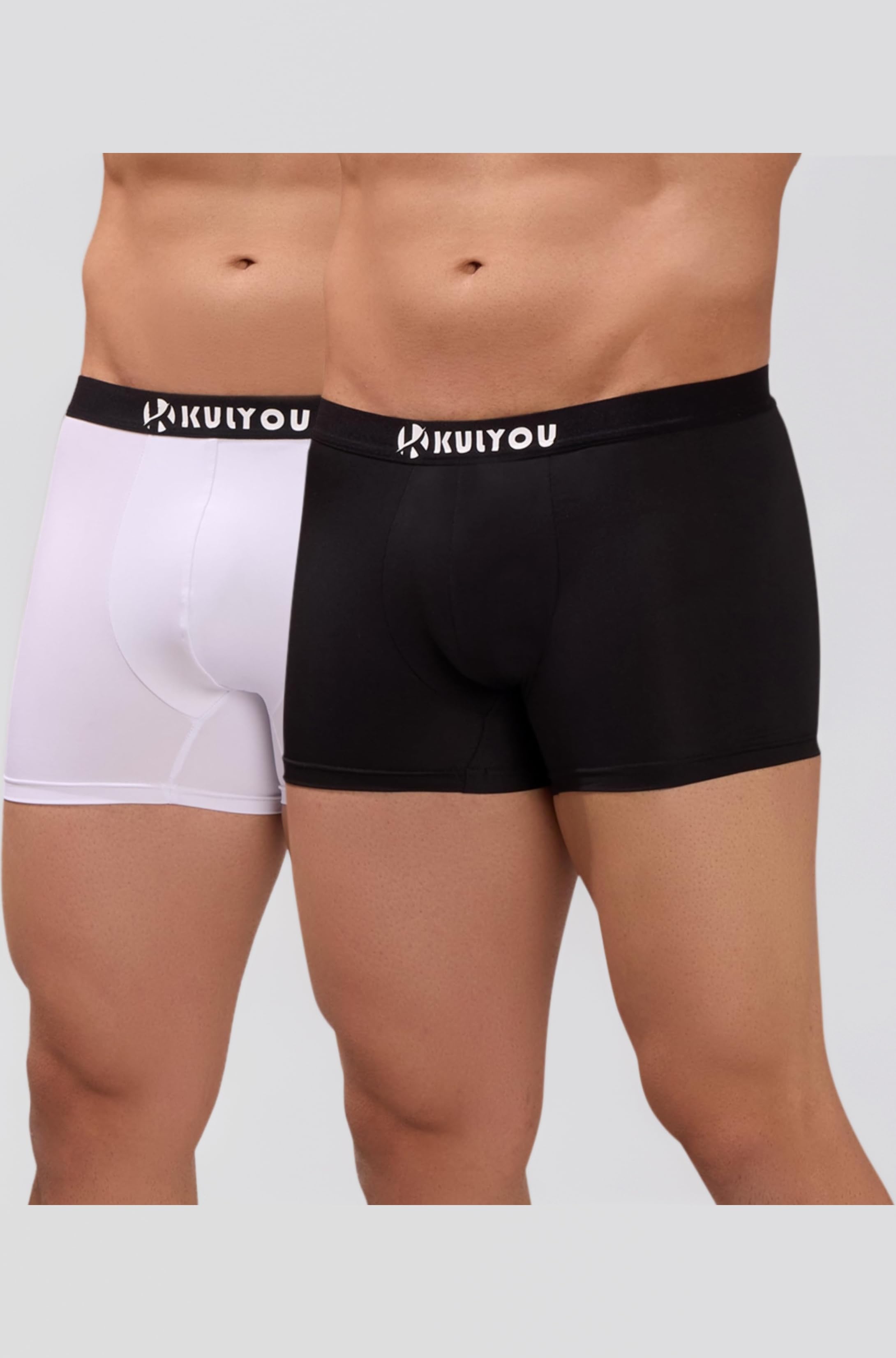 Men's Pack of 2 Boxer Briefs|Breathable Stretchable Underwear for Men|Soft Cotton Trunks with Elastic Waistband|Moisture Wicking Comfortable Innerwear|Anti Chafing Boxer Shorts