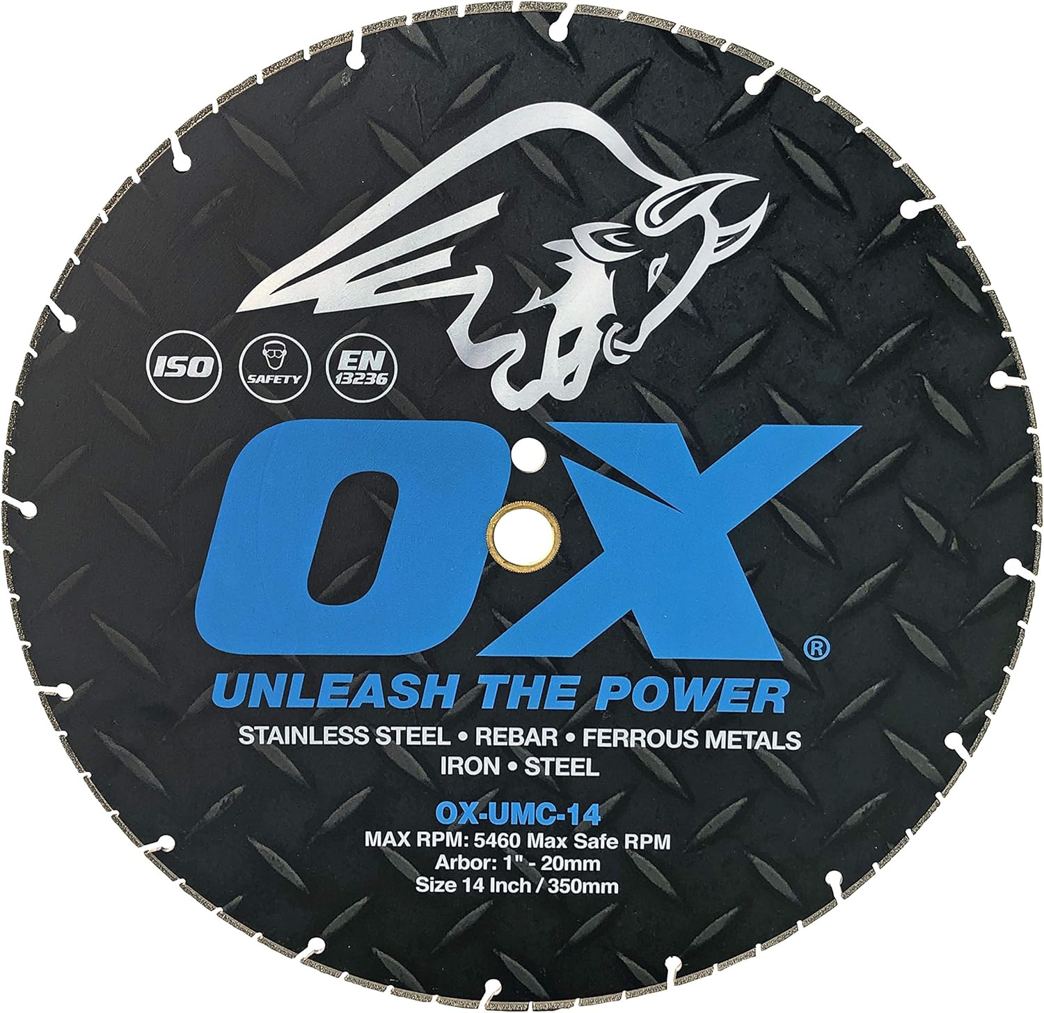 OX Tools Ultimate Metal Cutting 14Inch Chop Saw Blade, Steel, Iron