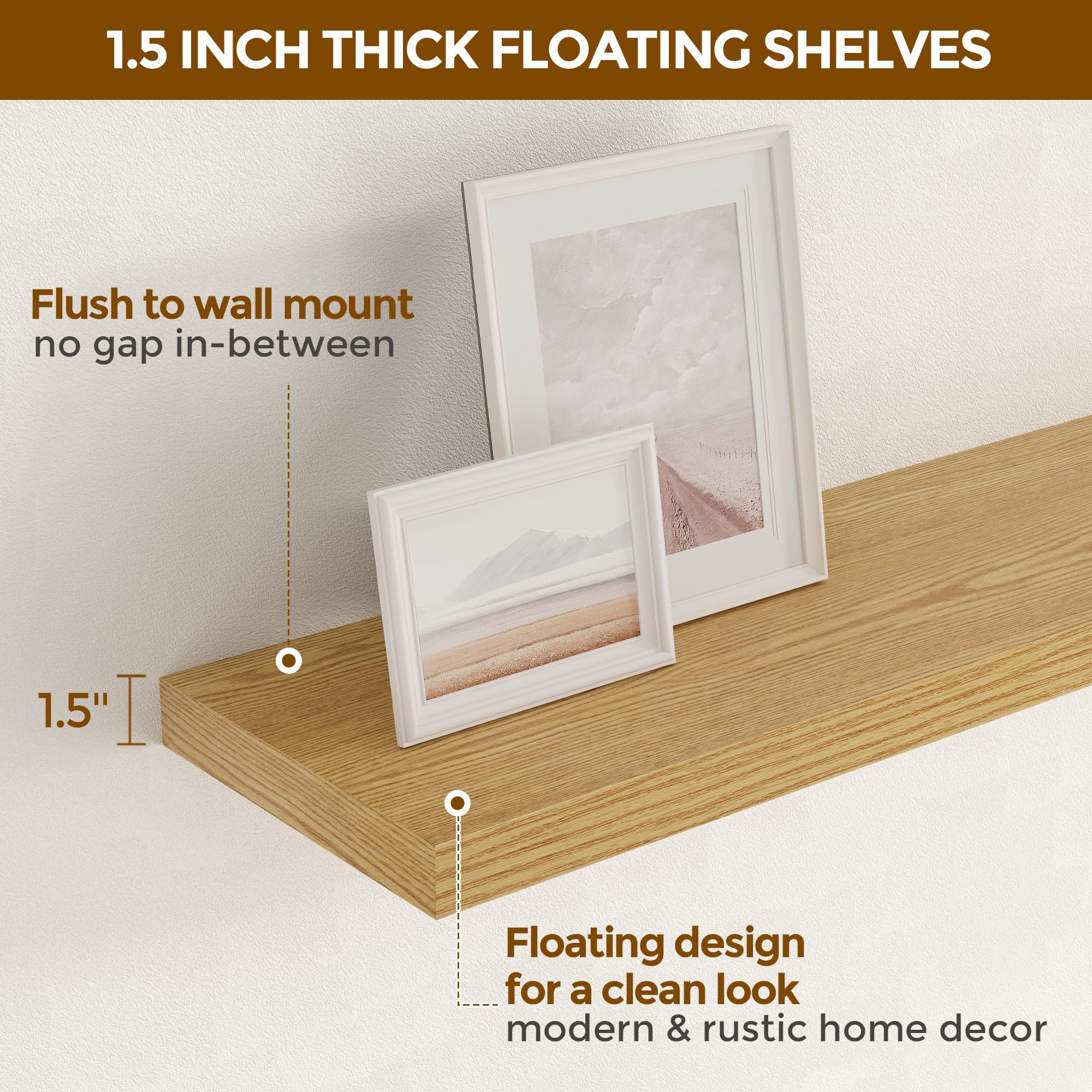 Floating Shelves 55 Inch Long, 55