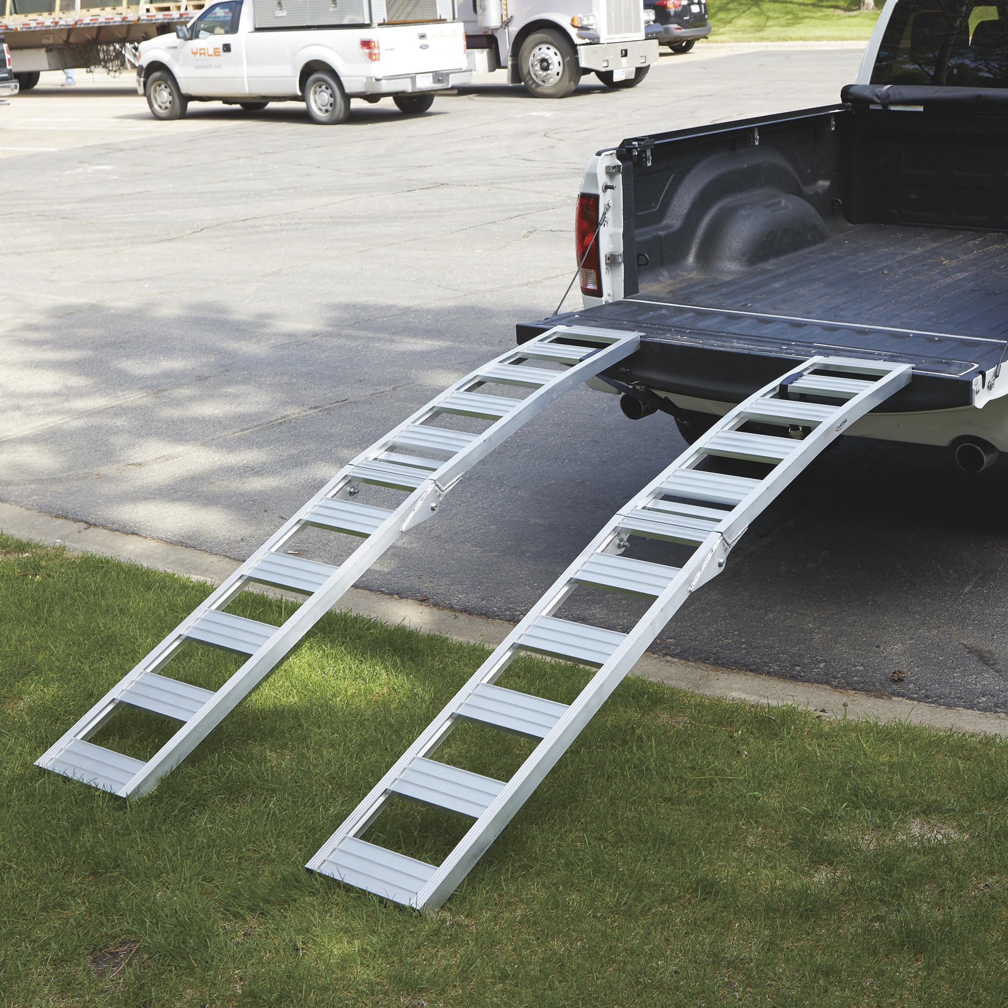 Tow Rig Ramp Snapklik.com : Ultra-Tow Folding Arched Aluminum Loading Ramp Set ...