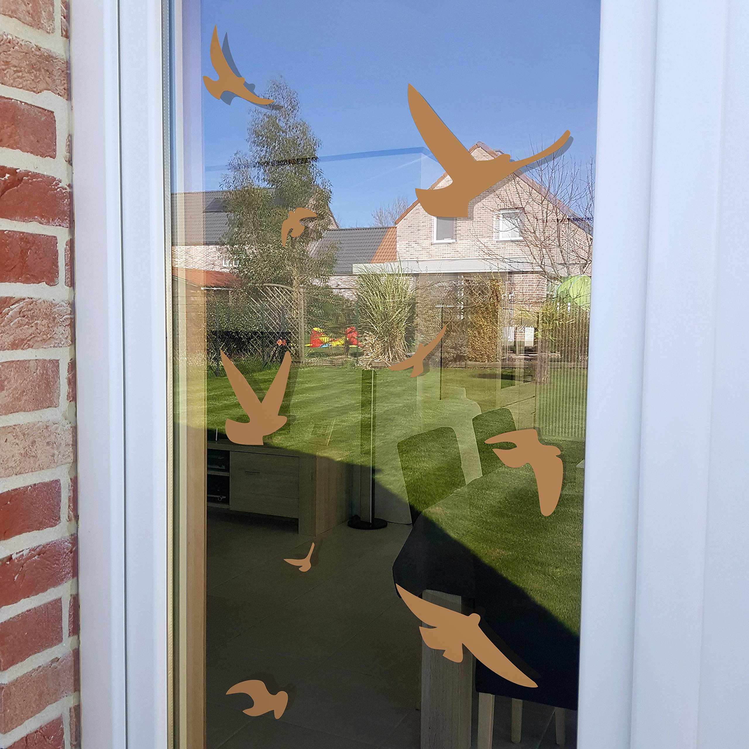 Adesivi Anti Collisione Uccelli Gardigo - Pellicola Per Vetri Finestre, 5 Pezzi Per Proteggere Gli Uccelli - Foto 10