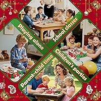 Vista 7 de Kit de arcilla seca al aire – tema de Navidad, arcilla de modelado para niños, modelo de arcilla mágica de bricolaje con herramientas de escultura