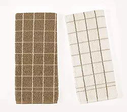 Jogo Pano de Copa Chef 2 Pçs, Teka, Marrom e Branco