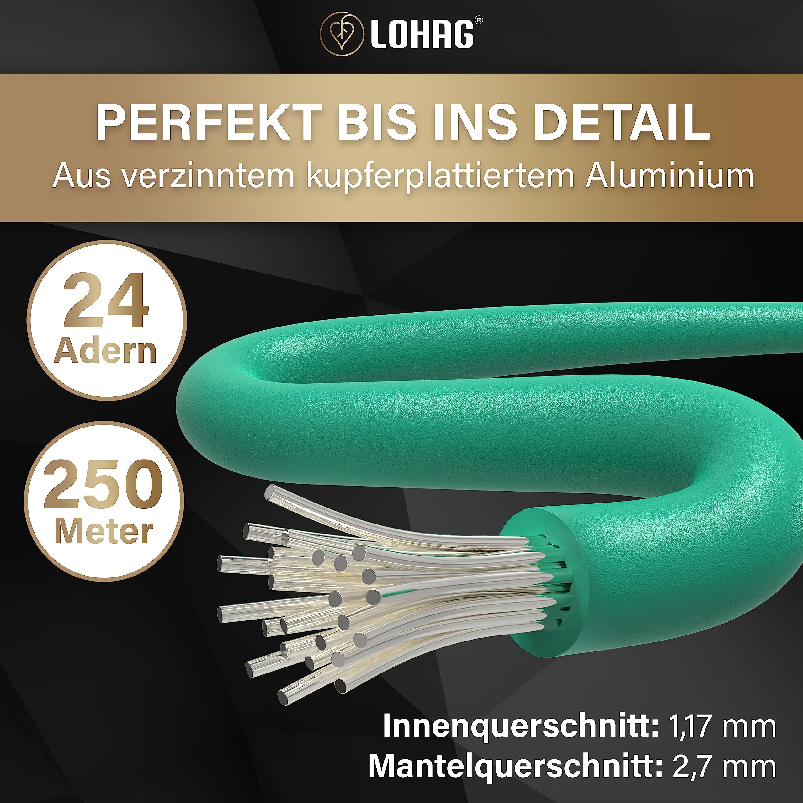Cable perimetral Universal de 250 m para cortacésped: Compatible con Robot cortacésped Gardena, Worx Landroid y Otros. - Cable para cortacéspedes - Accesorio Ideal para tu Robot