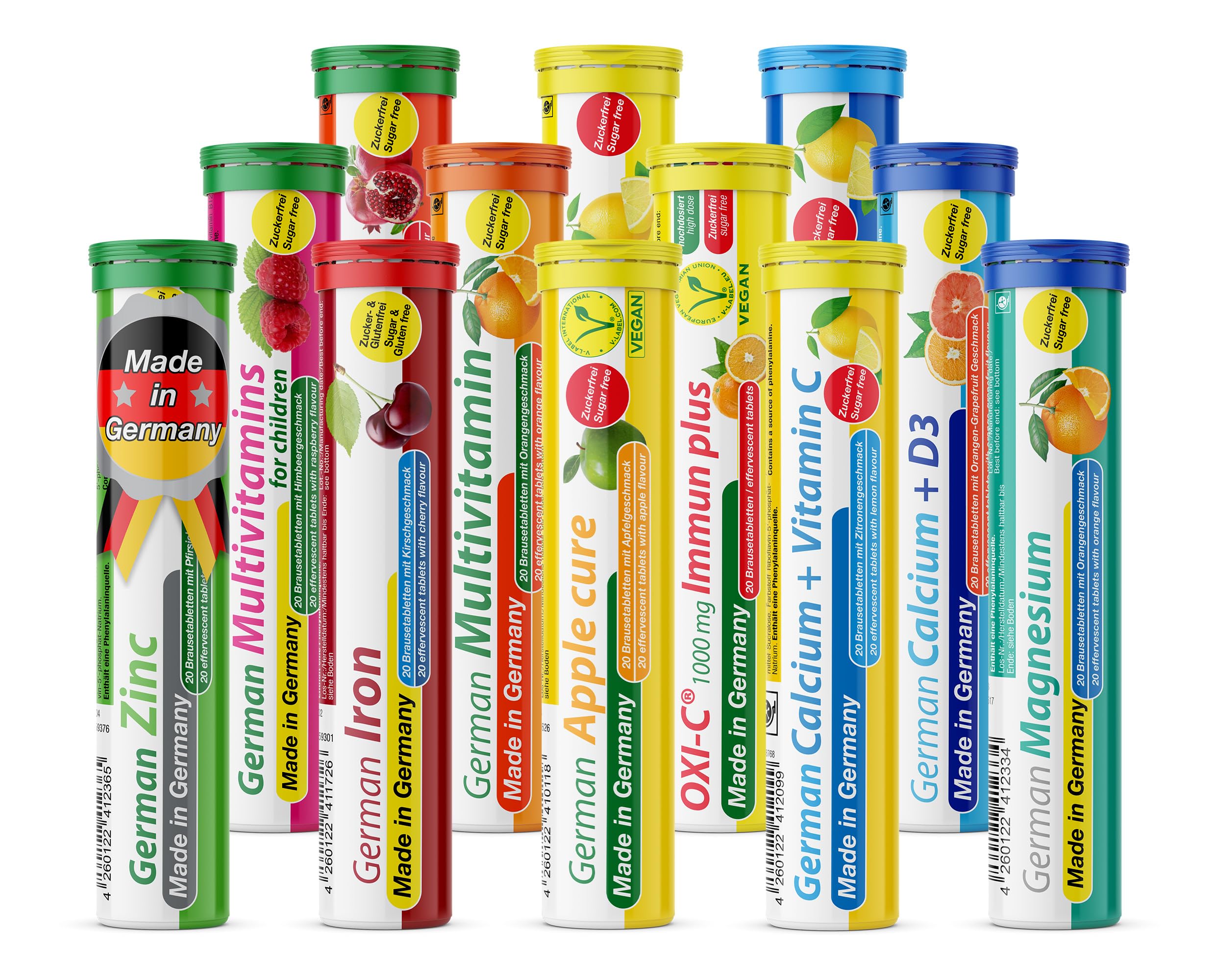 Sponsored Ad – Effervescent Tablets Mix T&D Pharma - 12 x 20 = 240 German effervescent Tablets - Vitamins and Minerals in Fruity Flavours - Made in Germany