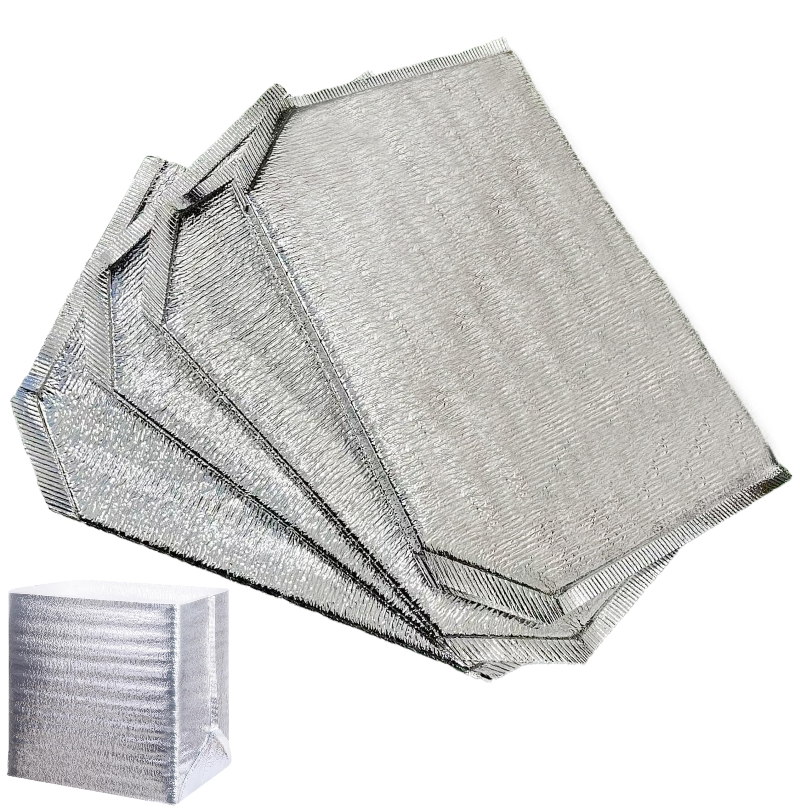Wiederverwendbare Isolierbeutel, Thermobox-Einlagen, 4 Packungen, 35,6 x 23,4 x 58,9 cm, Folien-Thermobox-Einlagen für Takeaway-Verpackung, Isolierung, Lunchbox, Einkaufstasche, Isolierfutter,
