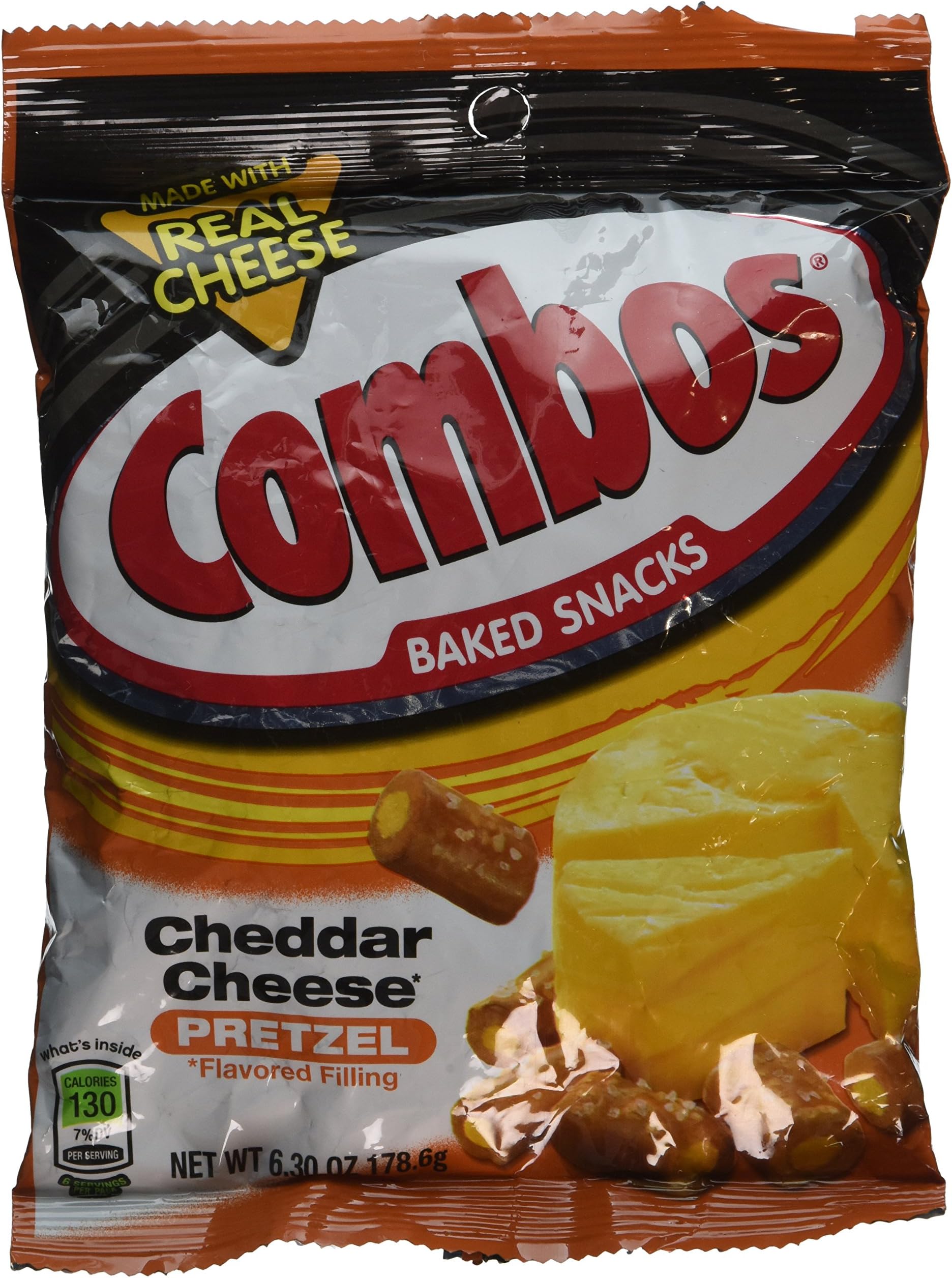 Combos Snack Cheddar Pretzel 6.30oz 178.6g